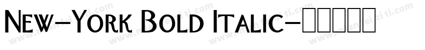 New-York Bold Italic字体转换